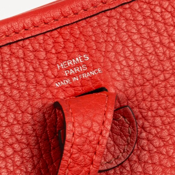 Hermes Evelyne TPM Rouge Pavoine Taurillon Clemence Leather Shoulder Bag - Picture 12 of 14